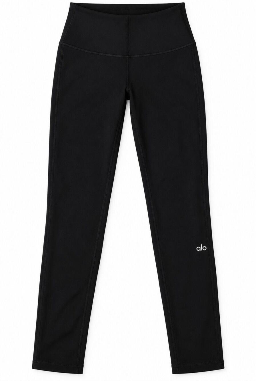 Alo Yoga Black High Waist Full Length 7/8 Leggings 25” Inseam